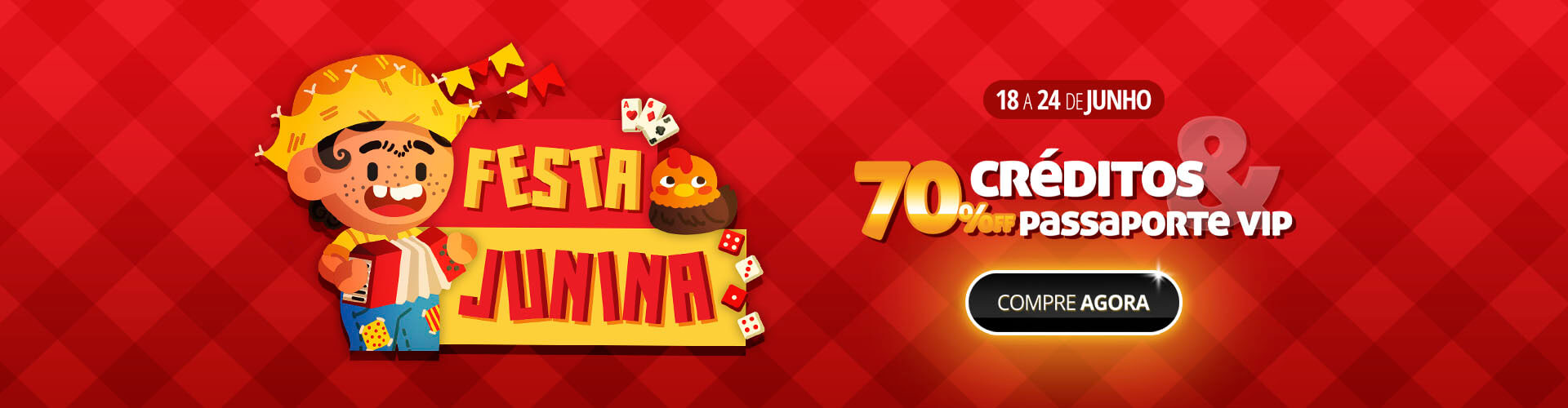? S at o dia de So Joo! ? Corra pra aproveitar os 70% de desconto! ??